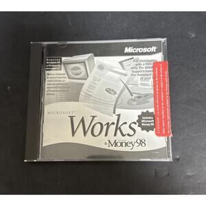 Microsoft Works And Money 1998 PC Software Unused Windows 95 NT Workstation